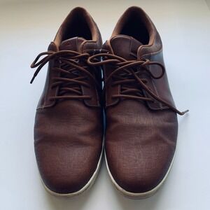 ALDO Mens Brown Leather Lace Up Casual Dress Shoes Size 10